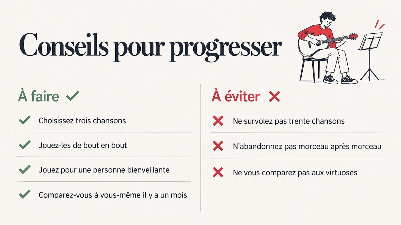 Notre point de vue : choisissez moins de chansons, mais jouez-les mieux — overview diagram