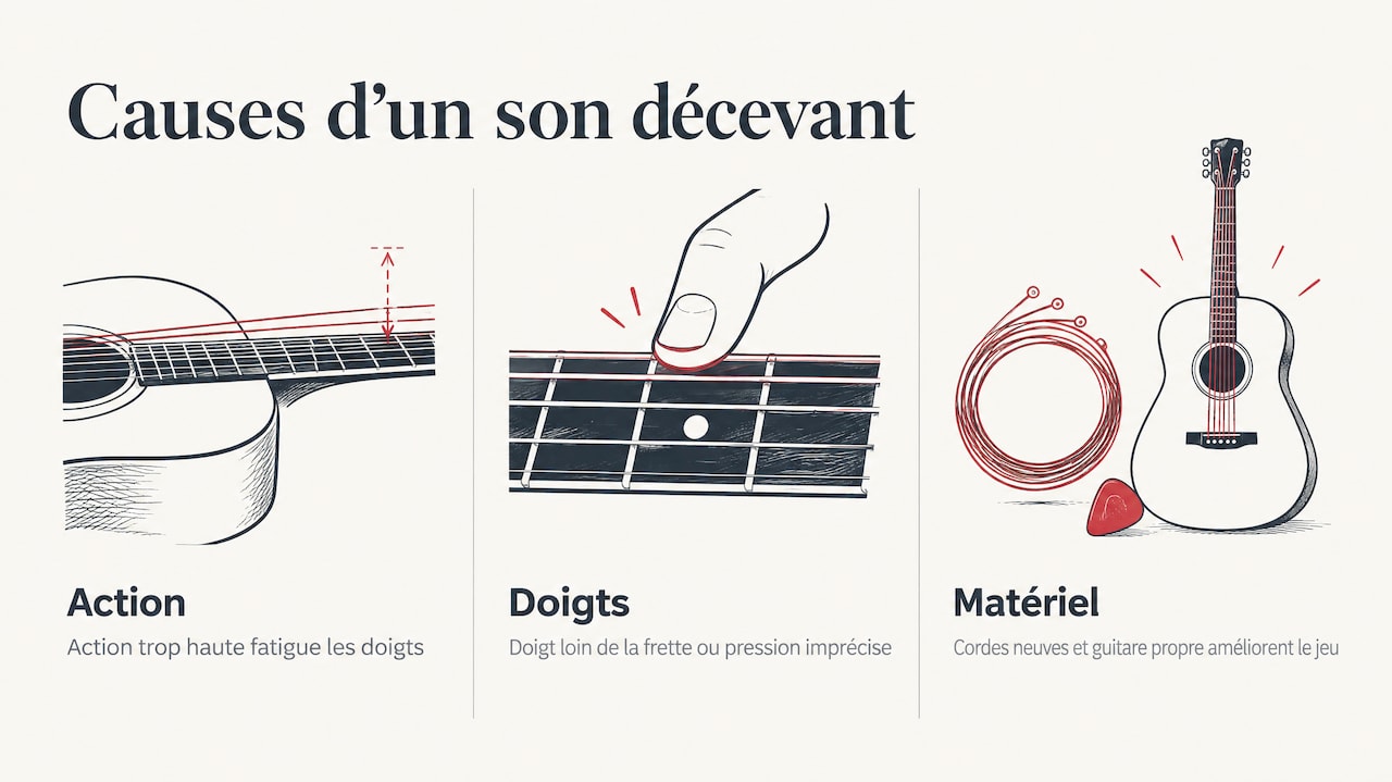 Trois causes d’un son de guitare décevant