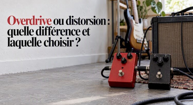Deux pédales d'effet pour guitare placées côte à côte