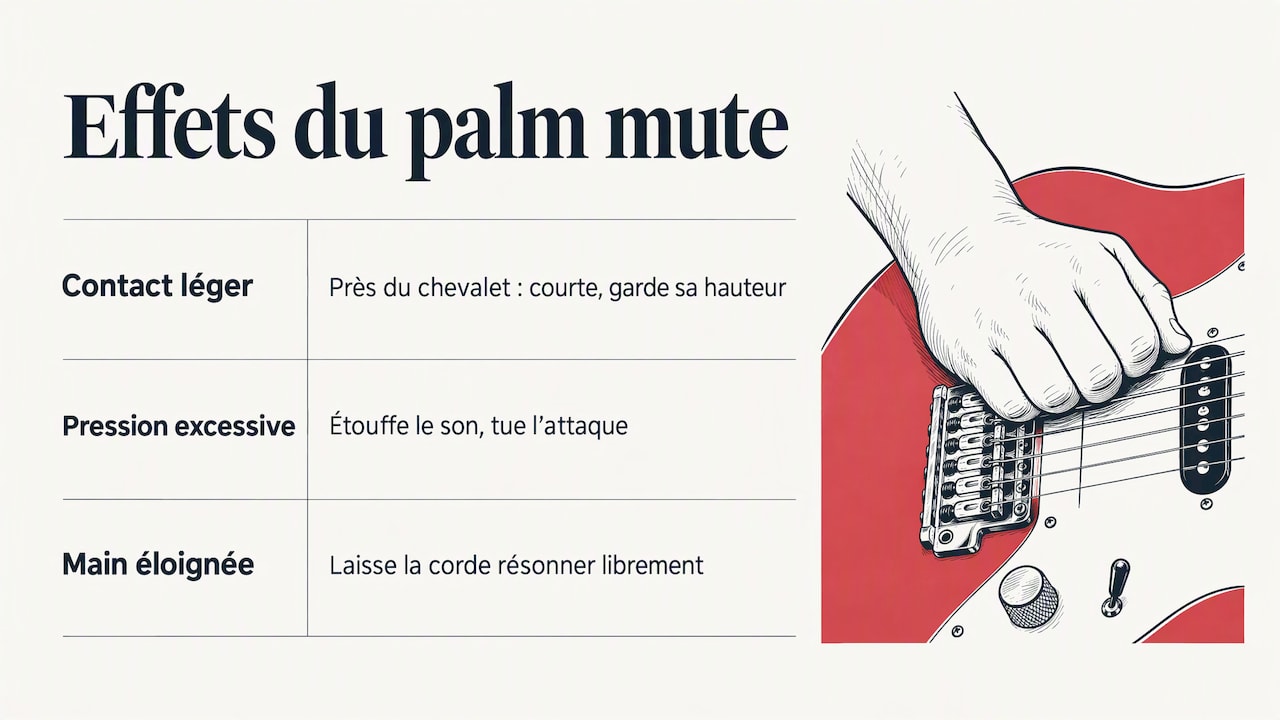 Effet de la pression et du placement de la paume
