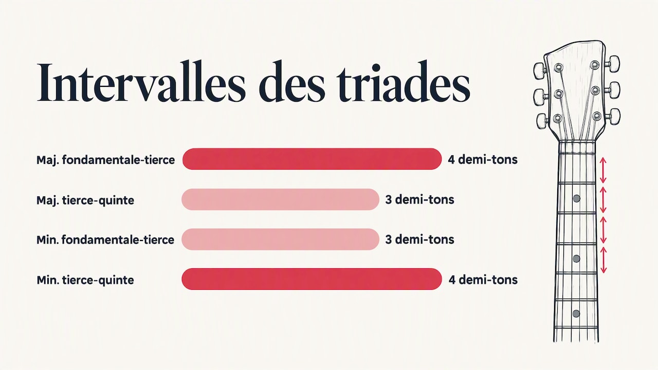 Triades majeures et mineures : la recette — overview diagram