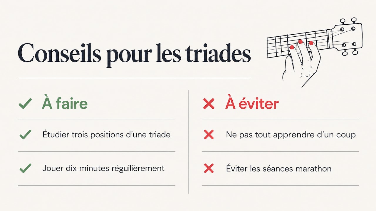 Notre point de vue : les triades, un pont entre accords et solo — overview diagram