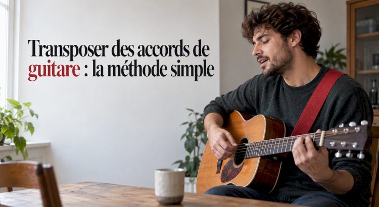 Chanteur-guitariste jouant une progression d’accords