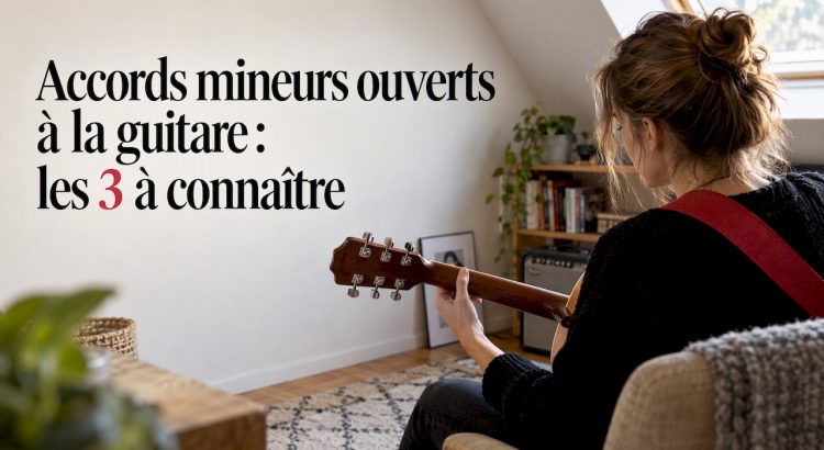 Guitariste jouant des accords ouverts
